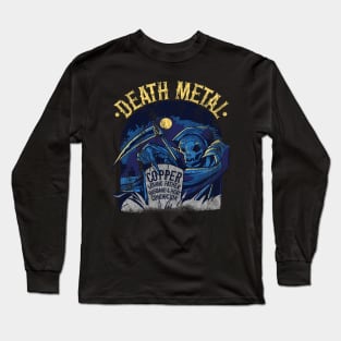 Funny Vintage Death Metal Copper Chemistry Science Long Sleeve T-Shirt